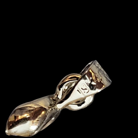 New! 18k White Gold & Aventurine Stone Earrings - Picture 8 of 13